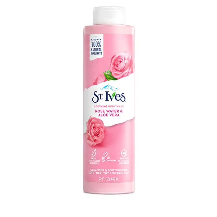 شامپو بدن طراوت بخش گل رز و الورا  ROSE WATER & ALOE VERA حجم ۶۵۰ میلی‌لیتر (اورجینال)