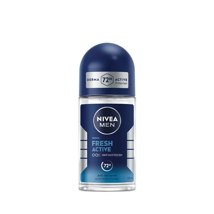 مام رول‌ ضد تعریق NIVEA MEN مدل fresh active ماندگاری 72 ساعت 50 میل (اورجینال)
