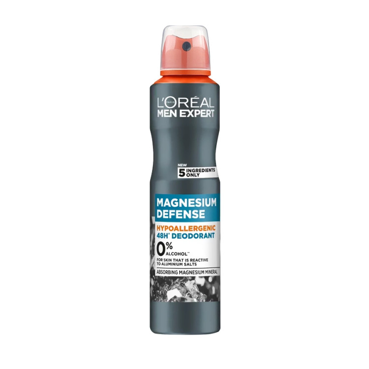 اسپری ضد تعریق اورال مردانه 250ml مدل MAGNESIUM DEFENCE (اورجینال)