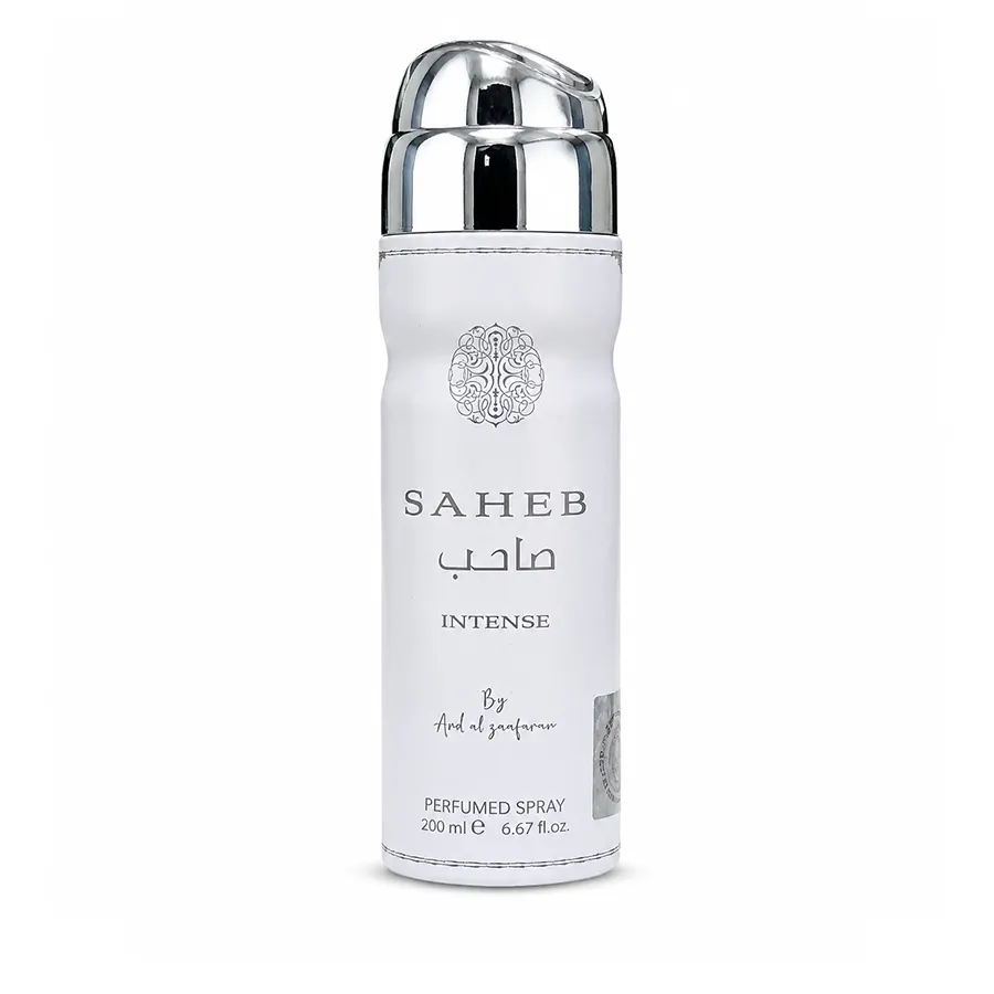 اسپری صاحب اینتنس (سفید) ارض الزعفران ۲۰۰ میل Ard Al Zaafaran Saheb Intense Spray (اورجینال)