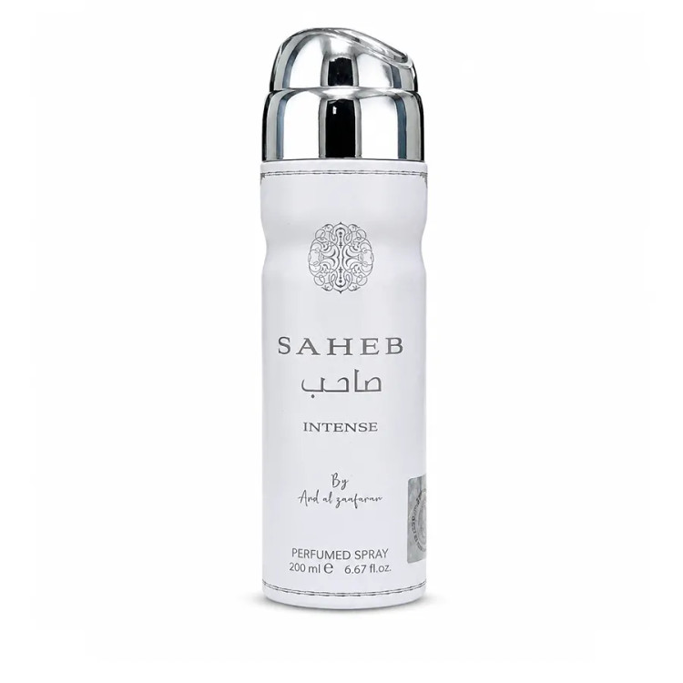 اسپری صاحب اینتنس (سفید) ارض الزعفران ۲۰۰ میل Ard Al Zaafaran Saheb Intense Spray (اورجینال)