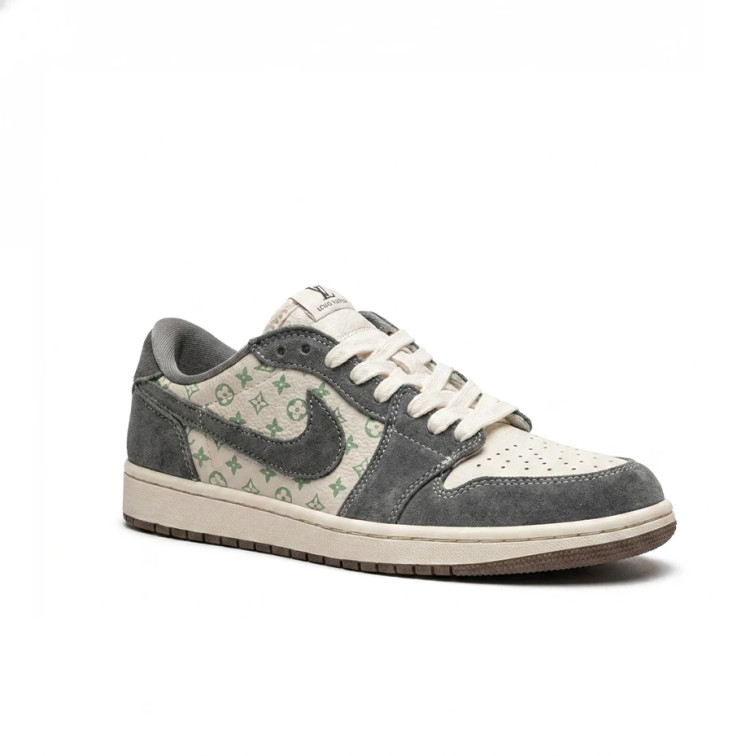 کفش وارداتی نایک ایر جردن 1 طرح لویی ویتون Nike Air Jordan 1 Louis Vuitton