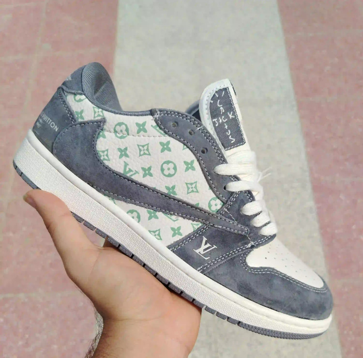 کفش وارداتی نایک ایر جردن 1 طرح لویی ویتون Nike Air Jordan 1 Louis Vuitton