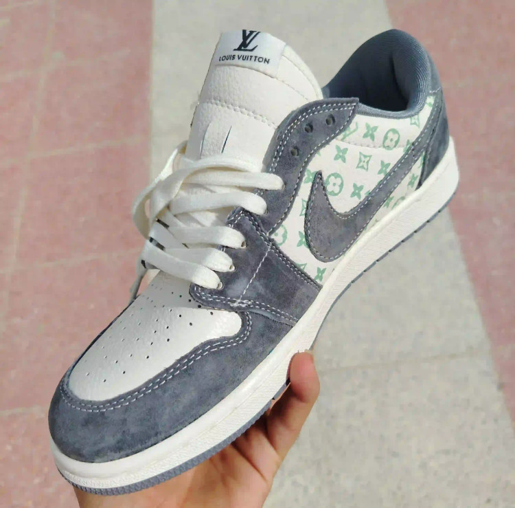 کفش وارداتی نایک ایر جردن 1 طرح لویی ویتون Nike Air Jordan 1 Louis Vuitton