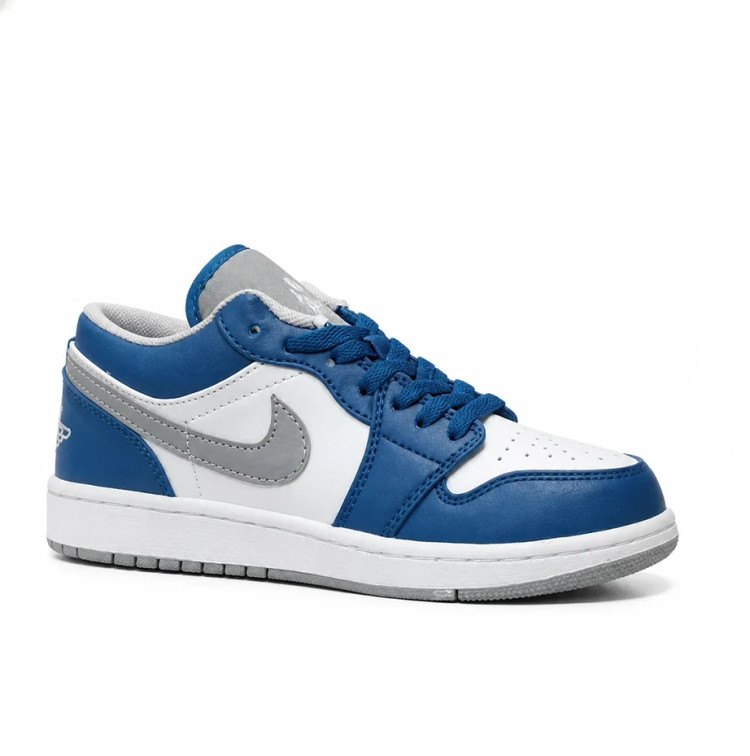 کفش وارداتی نایک ایر جردن1 ( Nike Air jordan1 ) آبی سفید طوسی
