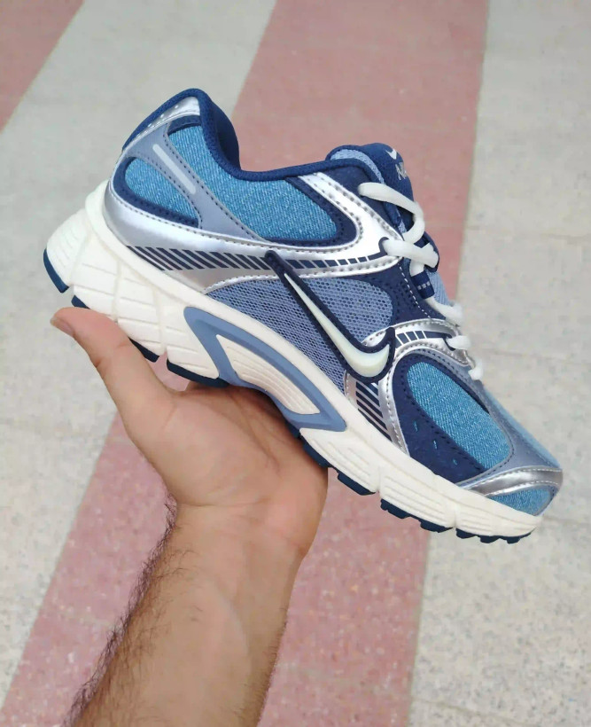 کفش وارداتی نایک وی5 ( Nike V5 ) آبی نقره ای سفید