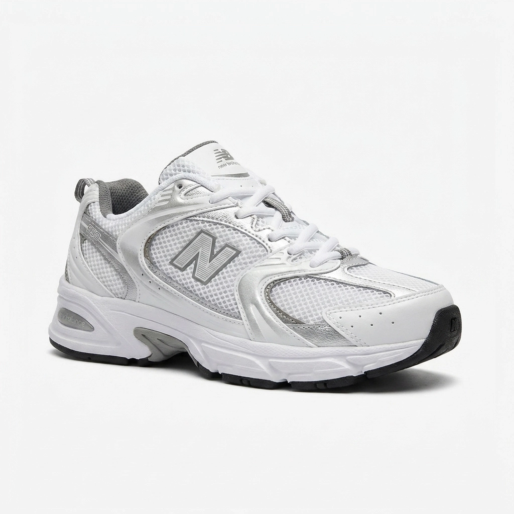 کفش وارداتی نیوبالانس 530 New Balance سفید نقره ای
