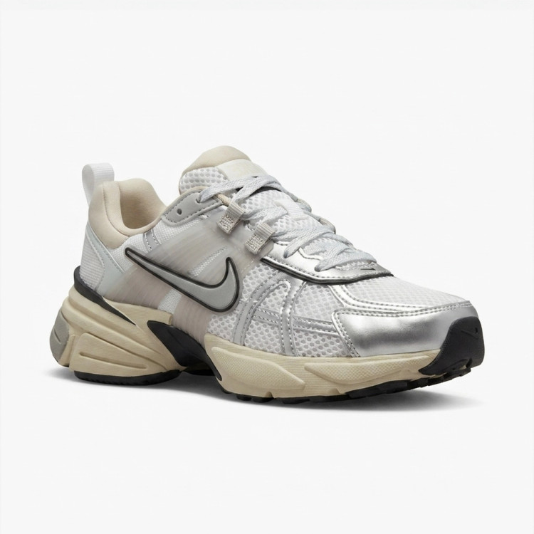 کفش وارداتی نایک وی تو کی Nike V2K سفید نقرهای کفی کرم