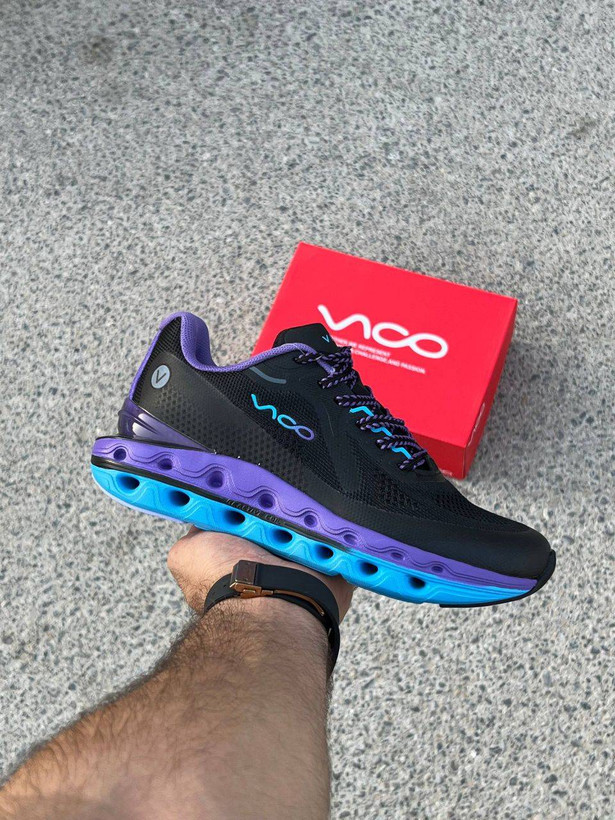 کفش کتانی وارداتی اسپرت زنانه ویکو (VICO) مدل رانینگ سبک (مشکی بنفش)