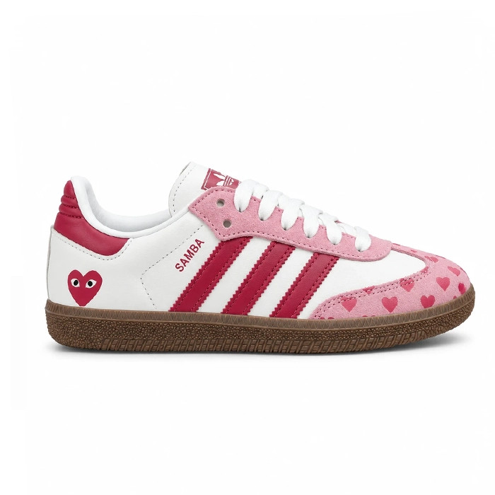 کفش کتانی وارداتی اسپرت و کژوال زنانه آدیداس سامبا Adidas Samba (قرمز سفید)